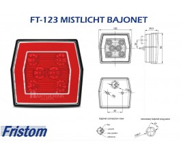Mistlicht led FRISTOM FT-123 bajonet